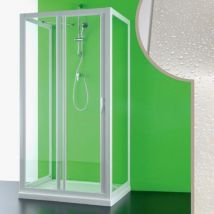 Cabine de douche en forme u en acrylique mod. Mercurio 90x150x90 cm avec ouverture latérale