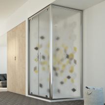 Idralite - Parois cabine de douche pivotante verre opaque h 198 mod Cristal Duo 2 portes 75x130 ouv. 130 cm rectangulaire