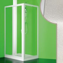 Parois cabine de douche coulissante avec ouverture centrale h 190 en acrylique mod. Mercurio 75x100 cm