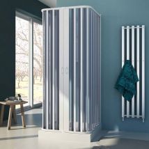Idralite - Cabine de douche en forme u pvc accordéon h 185 mod. Nova 80X120X80 cm