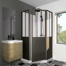 Gelco Design - cabine de douche noir opera 100x100x210