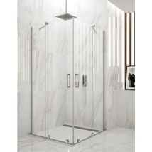 Allstone - Cabine Paroi de douche angulaire hidra 2+2, sans profil inférieur ni supérieur 90x70 cm