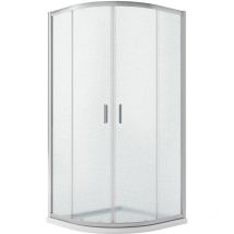 Idralite - Parois cabine de douche demi-circulaire verre opaque h 185 mod. Ready 80X80 cm