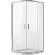 Idralite - Parois cabine de douche demi-circulaire verre transparent h 198 mod. Ready 80X80 cm