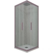 Forte - Cabine parois douche coulissante 80x110 Lavande Kolors
