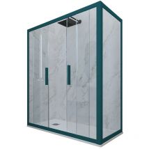 Cabine parois douche coulissante 80x160 Vert Night Watch Glam Duo