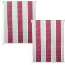 Lot De 2 Stores À Enroulement Hwc-d52, Store À Enroulement Latéral, 120x230cm Protection Solaire Opaque - Rouge/blanc/be