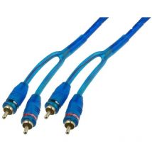 Cable 2xRCA mm 5m bleu