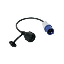 Cable adaptateur avec prise schuko vers fiche cee terre allemande ECEEA2-G RI14706