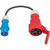 As-schwabe - Adapterleitung cee 230V 16A auf cee 400V 32A 0,3 m 5-polig IP44