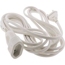 Prolongador de cable HO5VV-F 2x1mm² - 5m - Blanco Zenitech