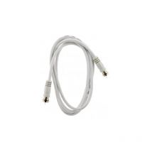 No Brand - Extensor de tv de 1,5 metros, enchufe f macho/macho con adaptador hembra/hembra.