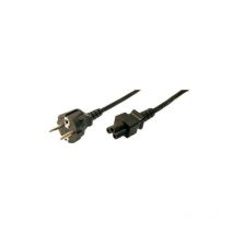 Logilink - CP093 cable de transmisión Negro 1,8 m C5 acoplador CEE7/7