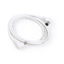 Cable antena conectores acodados 1,5m blanco axil