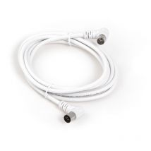 Axil - Cable antena conectores acodados 2,5m blanco