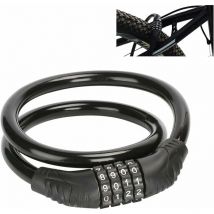 Jalleria - Cable Antivol Vélo, Verrouillage à Vélo Antivol, Anti vol Code à 4 Chiffres Antivol Pour Vélos, Cadenas Code de Velos, Pour Vélo, Vélo