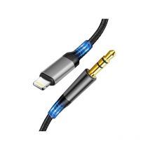 Câble audio auxiliaire de voiture pour iPhone, Lightning vers 3,5 mm en nylon stéréo Au