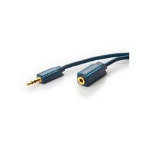 Clicktronic Câble d'extension AUX 3,5 mm, stéréo, Câble Premium 1x jack 3,5 mm mâle 1x jack 3,5 mm femelle 1,5 m Conducteur interne OFC, 1.5 m (70486)