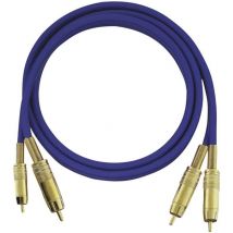 Câble audio Oehlbach 2015 [2x Cinch-RCA mâle - 2x Cinch-RCA mâle] 0.50 m bleu contacts dorés Q882741