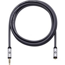 Oehlbach - Câble audio 60036 [1x Jack mâle 3.5 mm - 1x Jack femelle 3.5 mm] 5.00 m noir contacts dorés