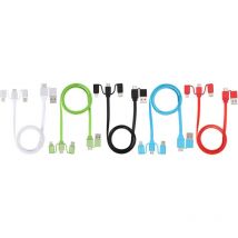 Cable 6 en 1, 1 m colores surtidos