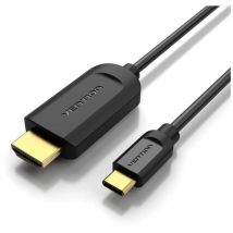 Vention - Cable hdmi 1.4 4k converter cgubg/ usb type-c male - hdmi male/ 1.5m/ black