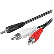 Cable adaptateur 15m jack 3.5mm stereo - RCA phono audio male-male