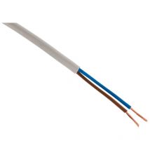 Zenitech - Câble d'alimentation électrique H03VVH2-F 2x 0,75mm² - Blanc - 250m