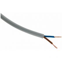 Zenitech - Câble d'alimentation électrique H05VV-F 2x 1,5mm² - Gris - 25m