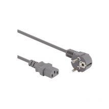 Câble d'alimentation gris cee 7/7 90° + C13 L=3.0 m, 3G1.0 mm²
