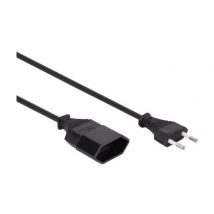 Câble d'alimentation noir cee 7/16 fiche euro+ c7 l1 8 m h03vvh2-f 2g0 75 mm²