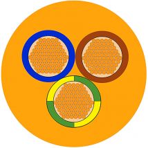 Rs Pro - Câble d'alimentation 3G1 mm², gaine pvc Orange, 100m ( Prix pour Bobine de 100 Mètres )