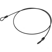Cable de acero interno para deportes de ciclismo y Cable de seguridad de plástico externo, candado para bicicleta y Scooter (negro)