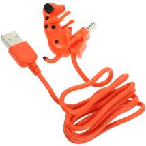 Câble de données Rogue Dog Câble de chargement amusant Chargeur de téléphone Orange