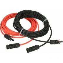 Kkmoon - Cable de extensión para panel solar con conector MC4, par rojo y negro, 14 awg, 4 metros - rw