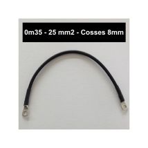 Câble de liaison batterie 25mm² cosses M8 35cm