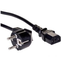 Câble de raccordement Akyga alimentation [1x Prise mâle + contact de protection - 1x Secteur femelle C13] 5 m noir