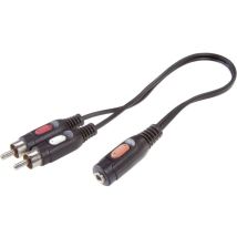 Speaka Professional - Câble de raccordement SP-7870256 Cinch-RCA / Jack audio [2x Cinch-RCA mâle - 1x Jack femelle 3.5 mm