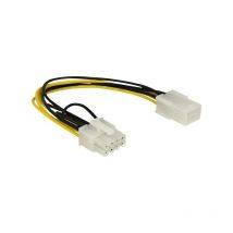 Câble de raccordement Delock alimentation [1x PCIe mâle 8 pôles - 1x PCIe- femelle 6 pôles] 0.20 m jaune, noir Y604701