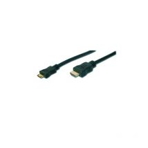 Digitus - Cable de connexion hdmi de haute vitesse, Type c-a - 3.0m - Ultra hd 4k/30Hz - compatible avec TV/beamer/moniteur - contacts plaqués or