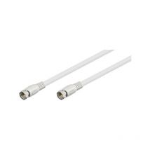 Wentronic - goobay Tecline 2.5m F-type - 2,5 m - F-type - Type f - Blanc (50738)