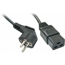 Stromversorgung - 2 m - Male connector / Female connector - CEE7/4 - iec C19 - Noir (30344) - Lindy