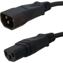 R771 appareils iec Câble de raccordement noir 1.00 m - Hawa