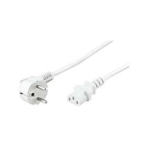 Wentronic - goobay Goobay 95141 Cordon-Connecteur avec Fiche Coudée pour Appareils Froids, 3 m Longueur, Blanc