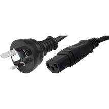 1008256 appareils iec Câble de raccordement noir 2.00 m - Hawa