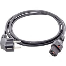 1008271 appareils iec Câble de raccordement noir 2.00 m - Hawa