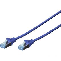 Câble de connexion SF/UTP, CAT 5 Digitus - [1x RJ45 mâle - 1x RJ45 mâle] - 3.00 m - bleu - DK-1531-030/B R45174