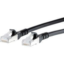 Metz Connect - 1308452000-e Rj45 Câble Réseau, Câble Patch Cat 6a S/ftp 2.00 M Noir Avec Cliquet D'Encastrement 1 Pc(s) R02799