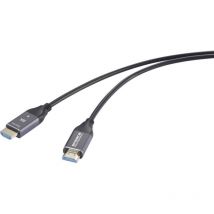 Câble de raccordement Speaka Professional hdmi / fibre optique Fiche mâle hdmi-a, Fiche mâle hdmi-a 30 m noir SP-128426