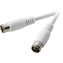 Câble de raccordement Speaka Professional SP-7869992 [1x f à raccord rapide - 1x f à raccord rapide] 10.00 m blanc